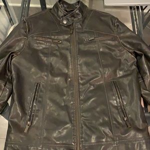 Leather jacket brown color